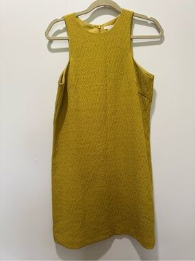 H&M Textured Sleeveless Mini Dress in Mustard Yellow | Very Good Condition
